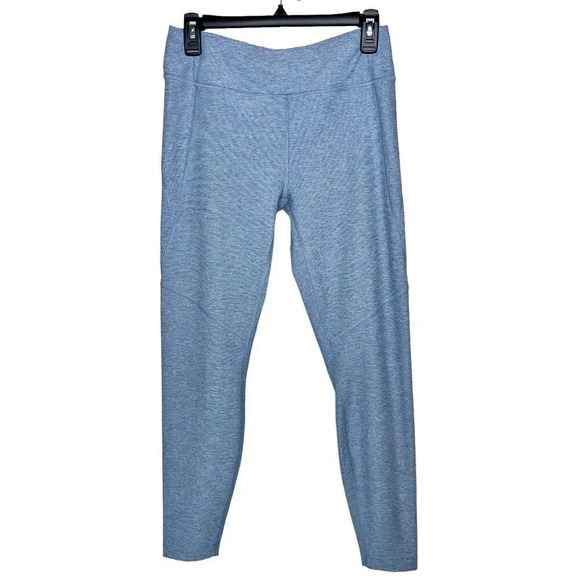 Outdoor Voices Light Blue Contour Leggings Warmup 3/4 Cropped Sz. M - Picture 1 of 5